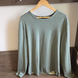 Outpost Makers Soft Long Sleeve Green Crewneck Top
